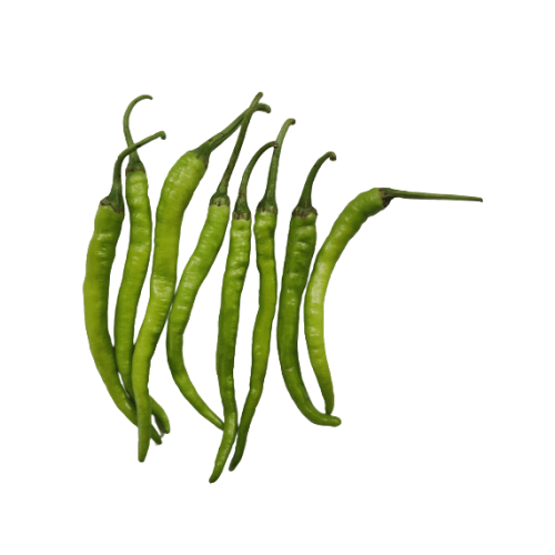 Green Chilli/Hirvi Mirchi (Less Spicy), 500 gm