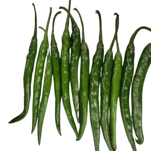 Green Chilli/Hirvi Mirchi (Less Spicy), 500 gm